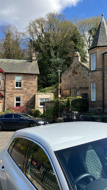 Houses near the bridge in Colinton