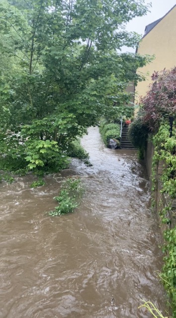 The Water of Leith walkway under some good 6 foot of water